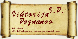 Viktorija Poznanov vizit kartica